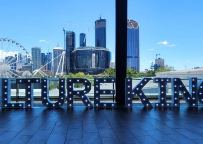 culture king letters overlooking Brisbane City
